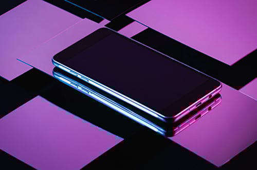 Smart Phones /cell Phones/mobile Phones Mock Up Set Up Smartphone in artistic layout.